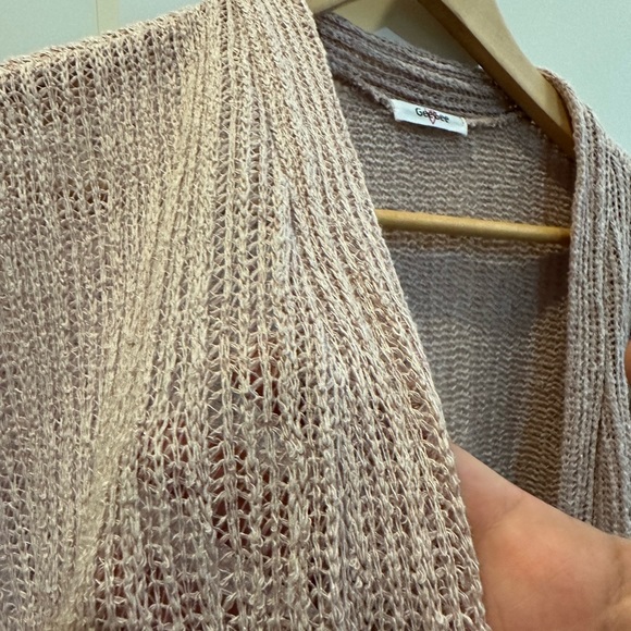 Light Pink Woven Knit Dolman Maternity Plus Cover Up  -Size: 2X - Picture 6 of 7